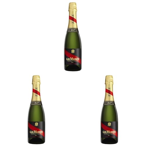 Mumm Cordon Rouge Brut Champagne - 375 ml (Paquete de 3)