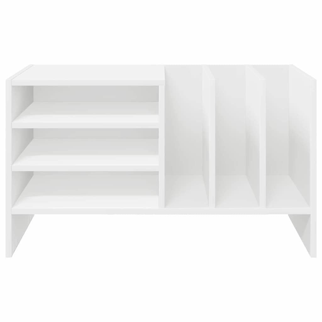 Armario para discos de vinilo, color blanco, 78,5 x 35 x 45 cm, con 6 estantes, versátil como aparador, mueble de TV, estantería para CD o DVD para salón, ahorra espacio y es fácil de limpiar