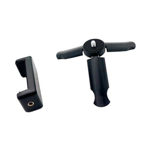 軽量 Vlog 三脚ホルダー ラバーグリップ付き スポーツカメラ/モバイルデバイスにフィット 安全なクリップオプション アンチスクラッチラバースマートフォンクランプ