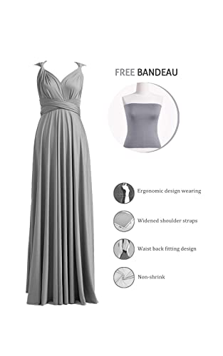 Image of 72styles Infinity Dress with Bandeau, Convertible Bridesmaid Dress, Long, Plus Size, Multi-Way Dress, Twist Wrap Dress