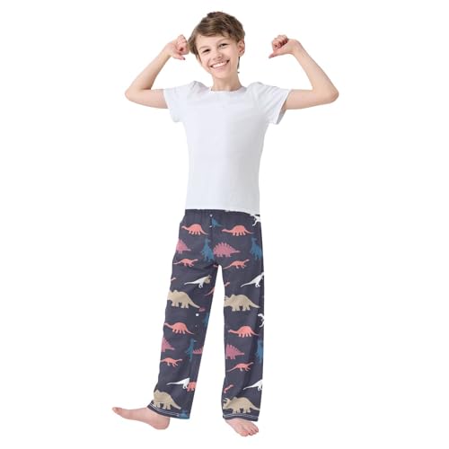 ZZKKO Cute Colorful Dinosaur Boys Pants for Kids Jogger Pants with Pockets S-XL2