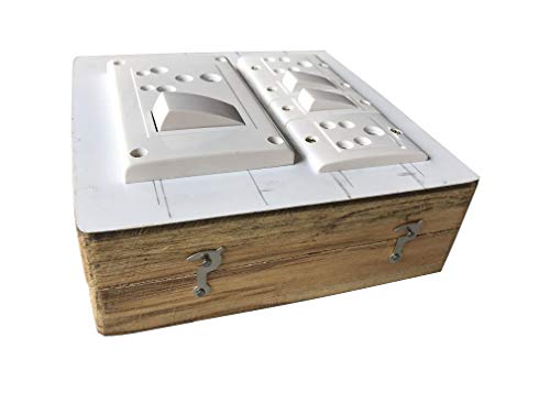 Image of Electric Extension Wooden Board (1 Meter 3Core Wire) (3 Switch 3 Socket-7x4x1.5)