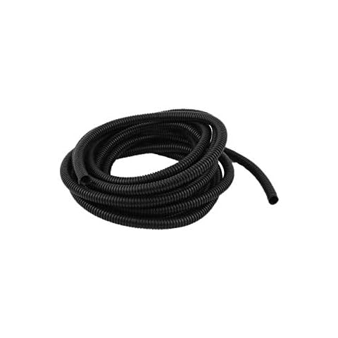 Uotyle Pond Hose Flexible Corrugated Tube Black PE Plastic Conduit Pipe Corrugated Tubing Hose for Electric Cables Length 5M/16.4 Ft (Inside Dia: 12mm) Cover