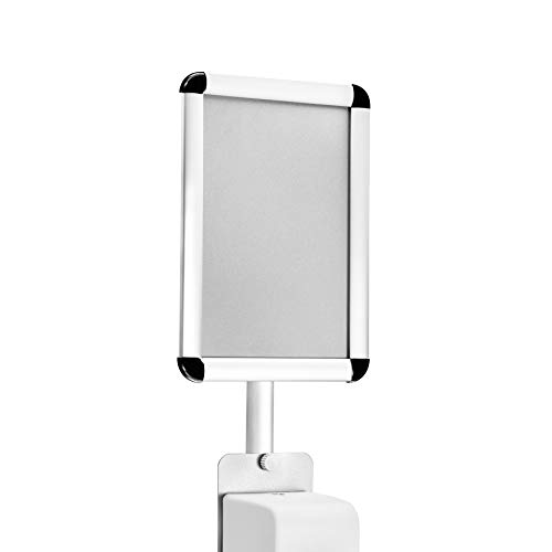 Plotter Paper Direct Hand Sanitizer Stand w/Automatic Dispenser, Sign Holder & Adjustable Pole - Touchless Station for Hand Sanitizer - Standing Hand Sanitizer Dispenser for Office or Business Use