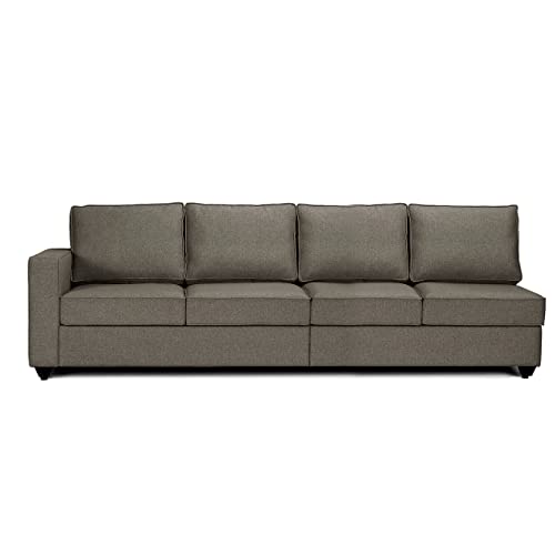 Image of Wakefit Sofa Set | 3 Year Warranty | Sofa 3 Seater, 3 Seater Sofa for Living Room, Wooden Sofa Set, 4 Seater + Right Aligned, Sofa for Living Room - Napper(Omega : Grey)