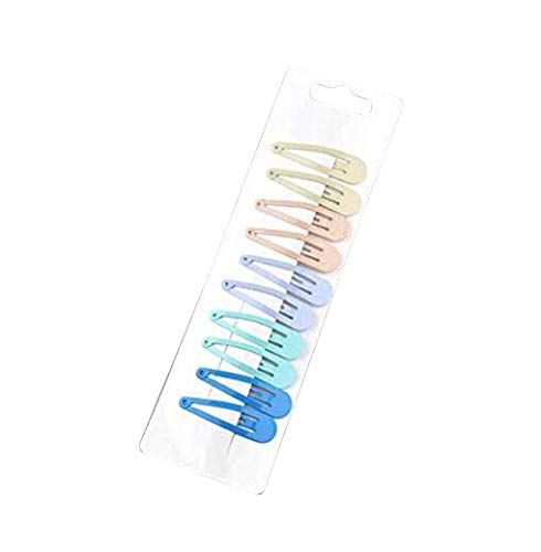 Snap Hair Clips, HNYYZL 10 Pcs Snap Hair Clips Non-Slip Metal Barrettes