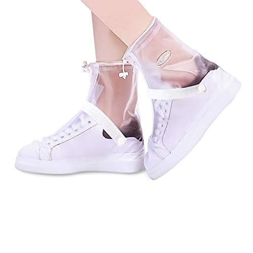 Ymtech Rain Shoe Covers Waterproof Shoes 1 Pair Non Slip Outdoor Cycling Shoes Overshoes transparent