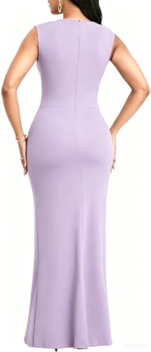 Image of SxClub Formal Dress for Women Cocktail Sexy Bodycon Sleeveless Evening Party Floor Length Long Prom Dresses