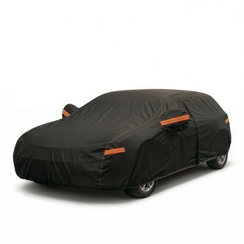 Image of 6 Layer Heavy Duty Hatchback Car Cover Waterproof All Weather Protection with Cotton Liner, Universal Fit Nissan Leaf, Honda Civic Hatchback, Mazda 3 Hatchback, Toyota Corolla Hatchback