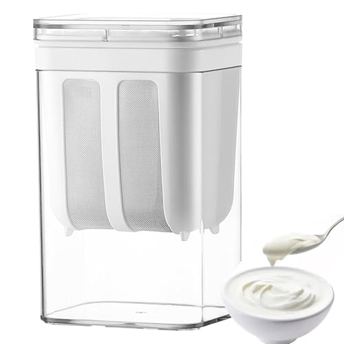 Colador de queso | colador de yogur de malla fina, reutilizable, 1100 ml, acero inoxidable 304, ayudante de cocina para hacer yogur grueso
