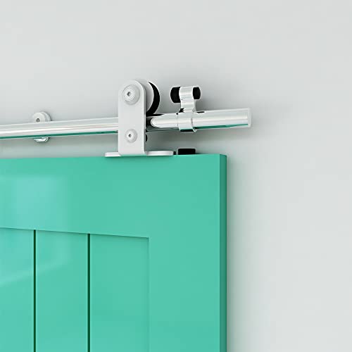 TSMST 6FT/182CM Binario per Porta Scorrevole, Nero e Rustico Kit