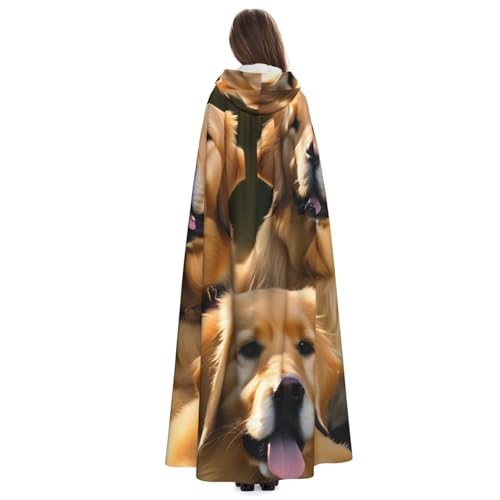 Cape à capuche Golden Retrievers avec doublure fluide pour costume de vampire - 5