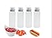 knc 4PCS 16OZ/450ml 5-Hole Plastic Squeeze Condiment Bottles, Leak Proof Refillable Condiment Container for Sauce Oil Vinegar Ketchup Mustard Salad Dressing Kitchen Accessories