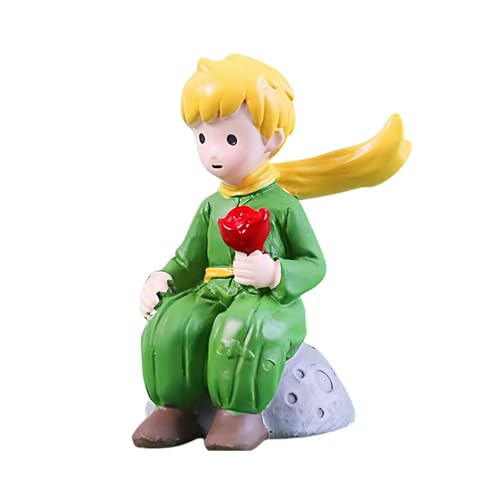 Cute Prince Sit On Planet Statues for Car Dashboard Decorations Accessories Interior, Cool Anime Action Figures for Car Dash Board Decor Birthday Cake...
