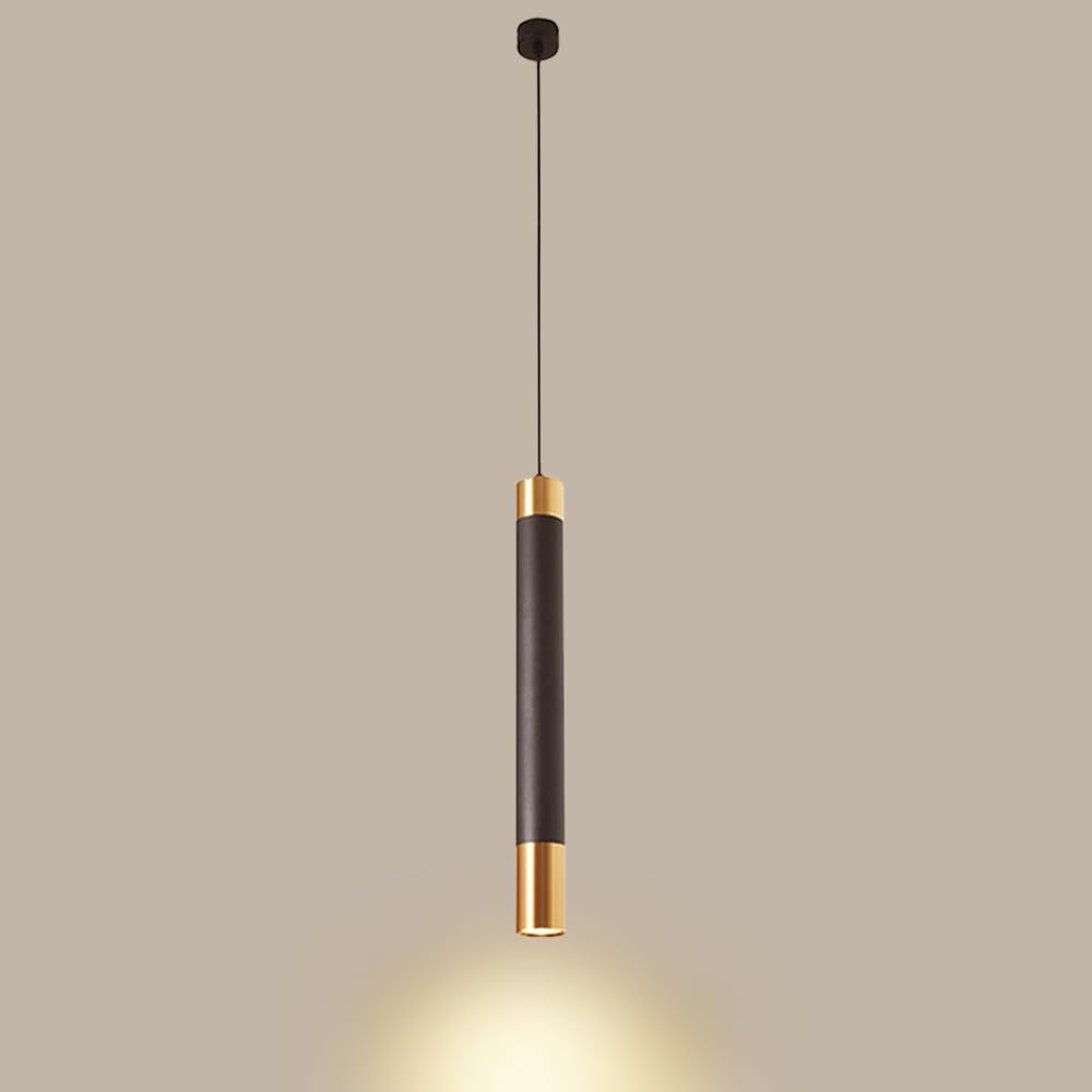 Lampada a Sospensione Ultrasottile a Tubo Lungo, luci a Sospensione a Flauto Nero, lampadario lineare in Metallo, Moderne lampade a Sospensione a LED - 3000K, lampadario Decorativo a Goccia da ba