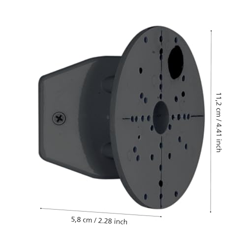EGLO Außenstrahler Eckanbindung, Eckhalterung aus Stahl für Außenlampen, Schwarz, Ø 11,2 cm