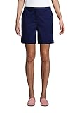 Lands' End Women Chino 7 Inch Short Deep Sea Navy Petite 2