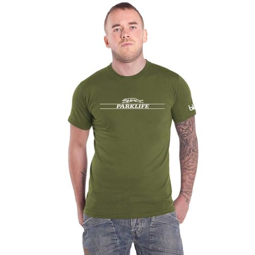 T-shirt Blur Park Life vert unisexe, haut rock de collection avec logo du groupe