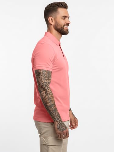 Image of LEOTUDE Men's Matty Regular Fit Polo T-Shirt for Man