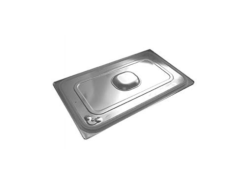COPERCHIO INOX DA APPOGGIO PER TEGLIA BACINELLA GASTRONORM 1/1 CON GUARNIZIONE IN SILICONE E MANIGLIA