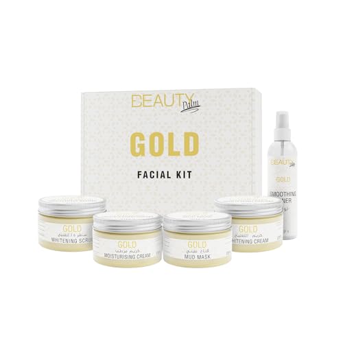 Beauty Palm Facial Kit For Men and Women I All Skin Types I Anti Aging and Gives Smooth Skin (GOLD 5 in 1 Kit)