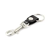 KEY-BAK Bolt Snap with Leather Split Ring Holder Key Chain Accessory, 1.125 inch Split Ring