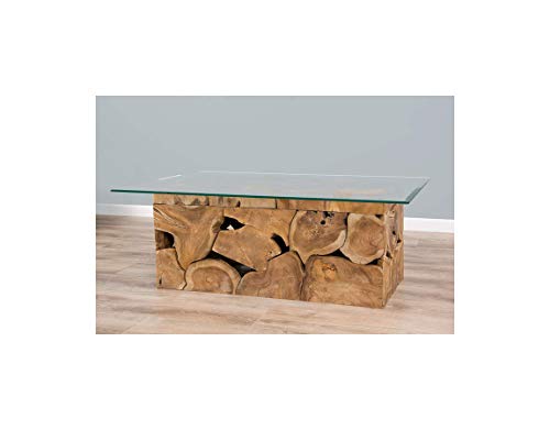 Sustainable Furniture UK Ltd - 120cm Teak Root Block Rectangular Coffee Table