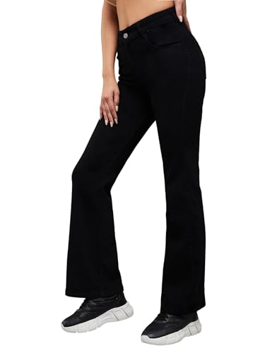 Image of Dolce Crudo Boot Cut High Rise Cropped Jeans for Women