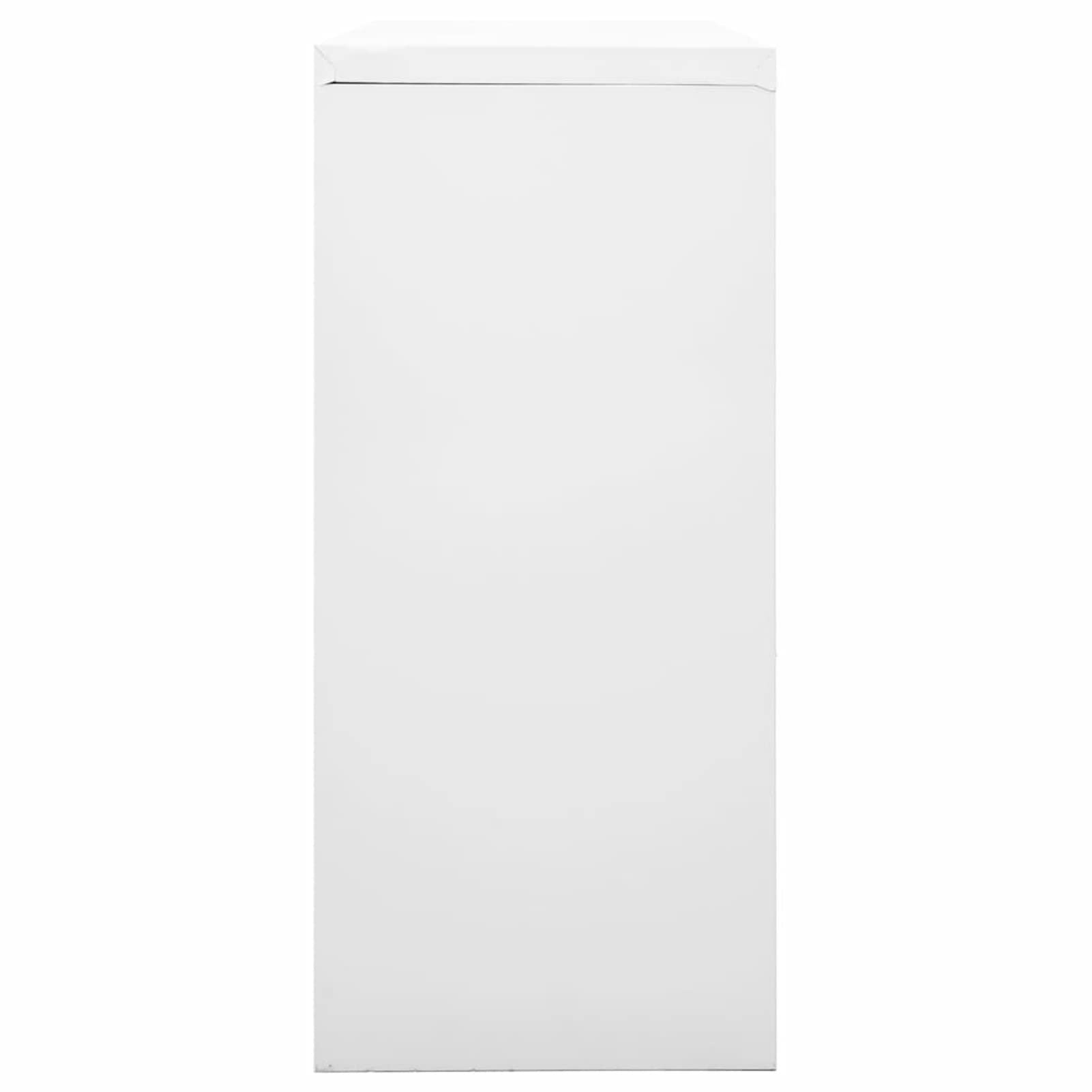 Gecheer Armadio,Armadietto,per Ufficio in Acciaio,Grigio,con Ante Scorrevoli,90x40x90 cm,Armadio Ufficio Metallo,Schedario Ufficio Metallico,Armadio,Archivio,Ante Sorrevoli,Estensibili,in Acciaio