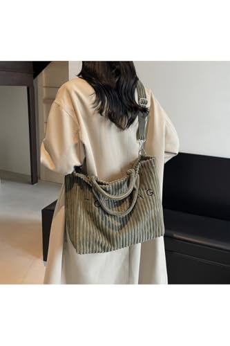 Bolso tote grande suave de pana para mujer miniatura 6
