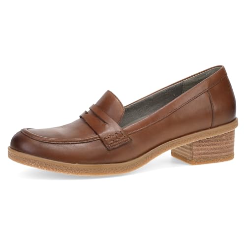 Image of Dansko Danica Heeled Loafer for Women - Waterproof Leather with Rubber Outsole and Leather Stacked Heel for Long-Lasting Style in Any Weather