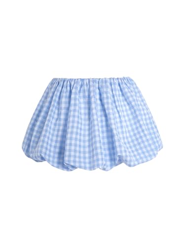 Women's Y2K Bubble Mini Skirt Low Waist Ruffle Balloon Skirt Bloomers2