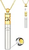 528 hz Breathing Necklace with 528Hz Whistle & Essential Oil Diffuser - for Anxiety Relief & Meditation Practice(Gold)