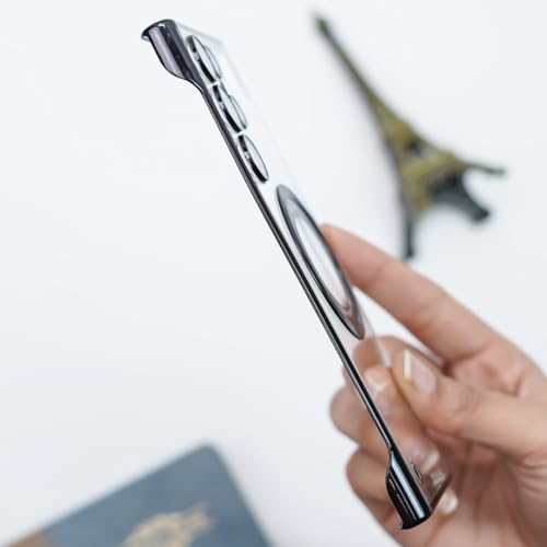 Image of MILLION CASES Thermoplastic Polyurethane Back Cover Case For Samsung Galaxy S23 Ultra Shockproof Protective Infinite Framesless Magnetic Guardian Case Case(Black)