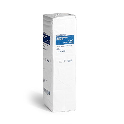 MediChoice Gauze Sponge, 16-Ply, USP Type VII, No Estéril, 4x4 Pulgadas, Blanco, 1314GZ74503 (Caja de 2000) miniatura 2
