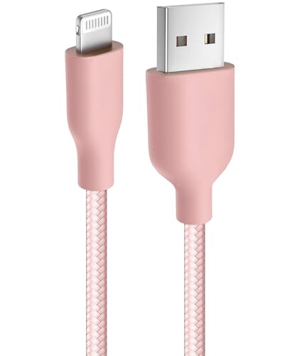 Apple MFi Certified Lightning to USB Adapter Cable High Speed Data Transfer Fast Charging OTG Cord for iPhone 14 13 12 11 Pro Max XS XR X 8 7 6S 6 Plus SE 5S 5C iPad mini Air Pro (Pink)