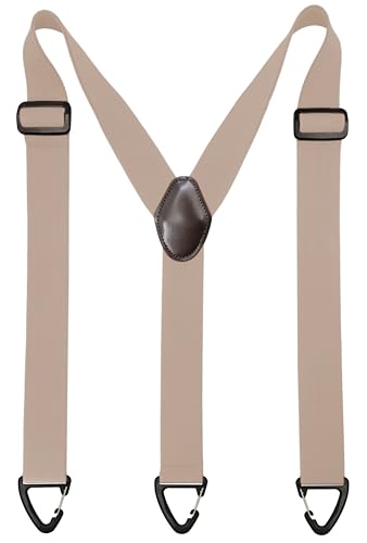 ZEAIFROOG Khaki Belt Loop Hidden Suspenders for Men and Women.Men's duty belt Suspenders for Work Pants and Jeans.