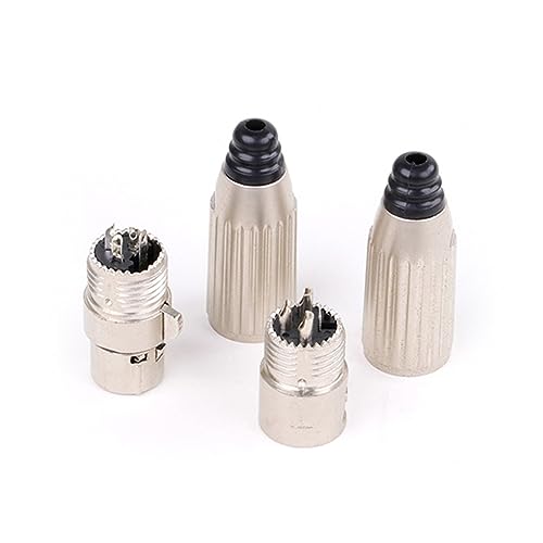 Conector XLR de aluminio robusto y 3 pines macho hembra negro modelo D1033 7