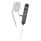 Honeydrill Instant Read Meat Thermometer, HD LED Screen, Dual Probes, Temperature Alarm, Touch...