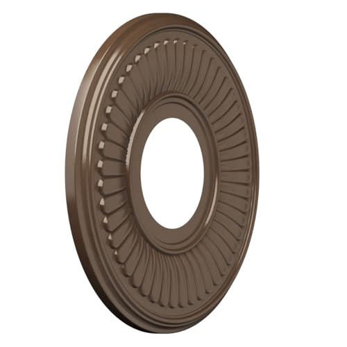 Image of Ekena Millwork 10 inchOD x 3 1 /2 inchID x 3 /4 inchP Berkshire Thermoformed PVC Ceiling Medallion (Fits Canopies up to 4 1 /2 inch), Metallic Copper