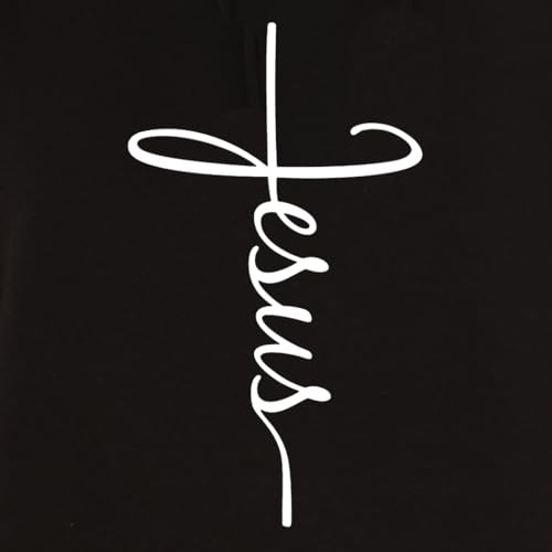 shop4ever Jesus Cross Hoodie Sweatshirts3