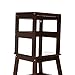 SDADI Kids Kitchen Step Stool Holds up to 150 Pounds with Safety Rail, Wide Platform Design, 4 Anti Slip Strips for 18 to 36 Months Old, Espresso