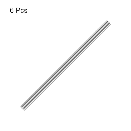 Image of uxcell 5mm x 100mm 304 Stainless Steel Solid Round Rod for DIY Craft - 6pcs