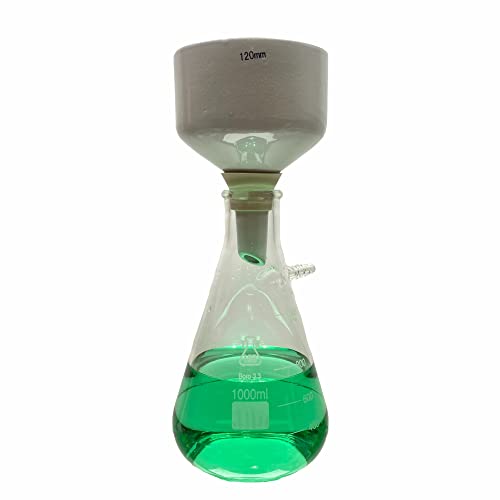 Buchner Funnel Kit Filter Flask Set 120mm Funnel and a 1000ml 1L Vacuum Flask