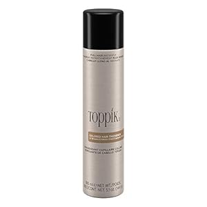Toppik Colored Hair Thickener, Temporary Hair Color Spray for Root Touchup with Hair Thickening Fibers, 5.1 oz