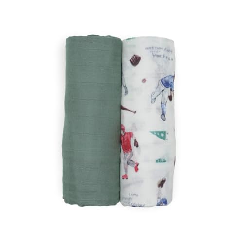 Image of Deluxe Muslin Swaddle Blanket 2 Pack - Home Run 2