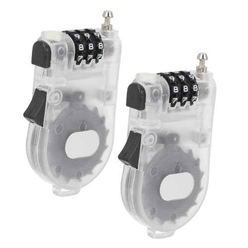 LALAFINA 2個桁ダイヤル式再設定可能ワイヤーロック 軽量コンパクト 多機能自転車 ボード用防犯チェーンロック 持ち運び便利 ビーチバッグ 旅