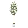 Faux Olive Tree 6ft Realistic Olive Trees Artificial Indoor Home Decor Potted Fake Tree with Thick Leaves and Branches Lifelike Olive Plant Decor Decorative Fake Olive Tree