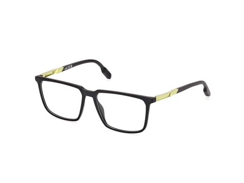 adidas Armação esportiva masculina (modelo SP5071) retangular feita de plástico (incluindo estojo para óculos)