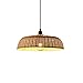 VFGTRWSW Creative Tissé À La Main Simple Bambou Pendentif Éclairage Sud-Est Asiatique Forme De Disque en Rotin Suspension Lampe 1 Lumière Lustre Japonais Cuisine Garage Chambre Luminaires